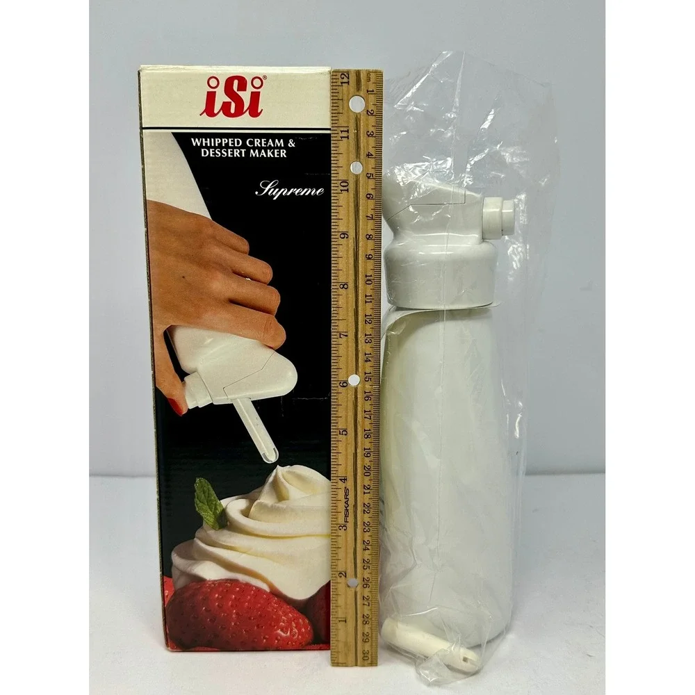 NEW! iSi Dessertprofi Supreme White Whipped Cream Dessert Maker 6611 Austria B2